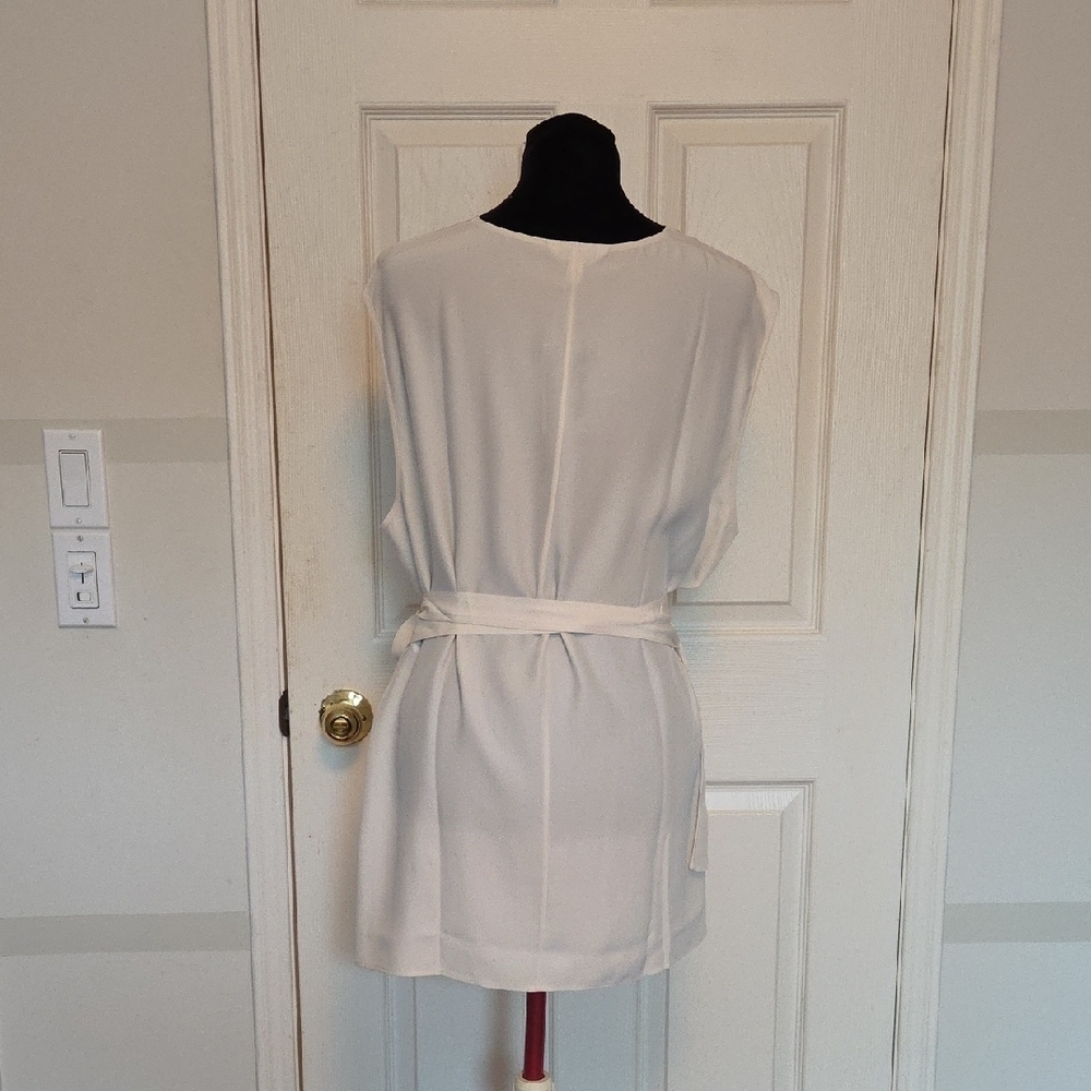 Banana Republic Silk Cream Wrap Top - Picture 3 of 7